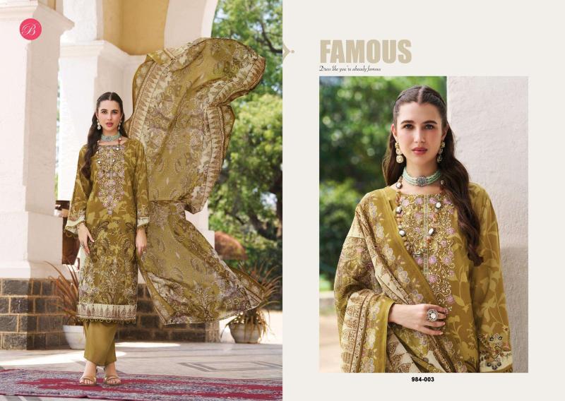 Belliza riwayat vol-18 stone and zari work dress materials at wholesale price